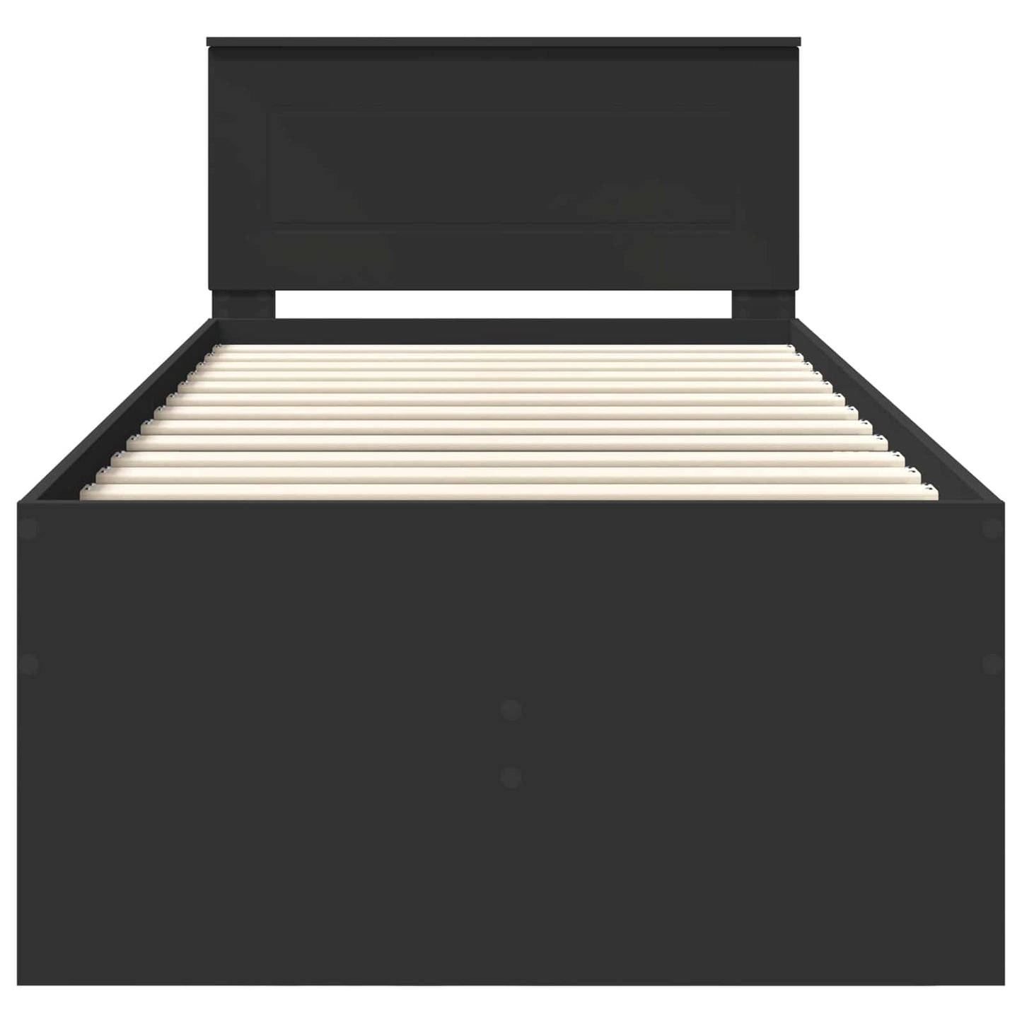 Daybed with Drawer Manual Black 90 x 200 cm Engineered Wood