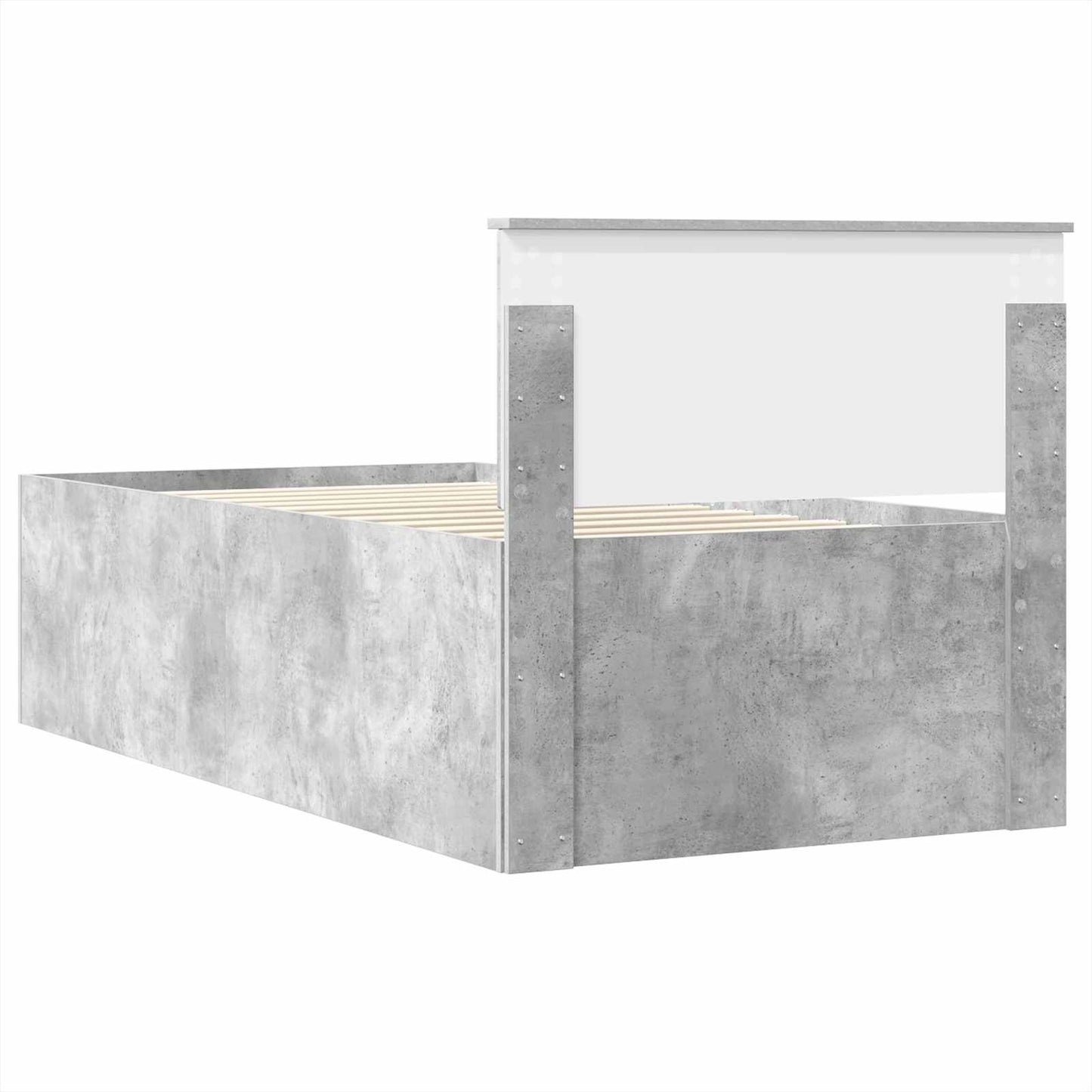 Daybed Concrete Grey and Black 70 x 190 cm Engineered Wood