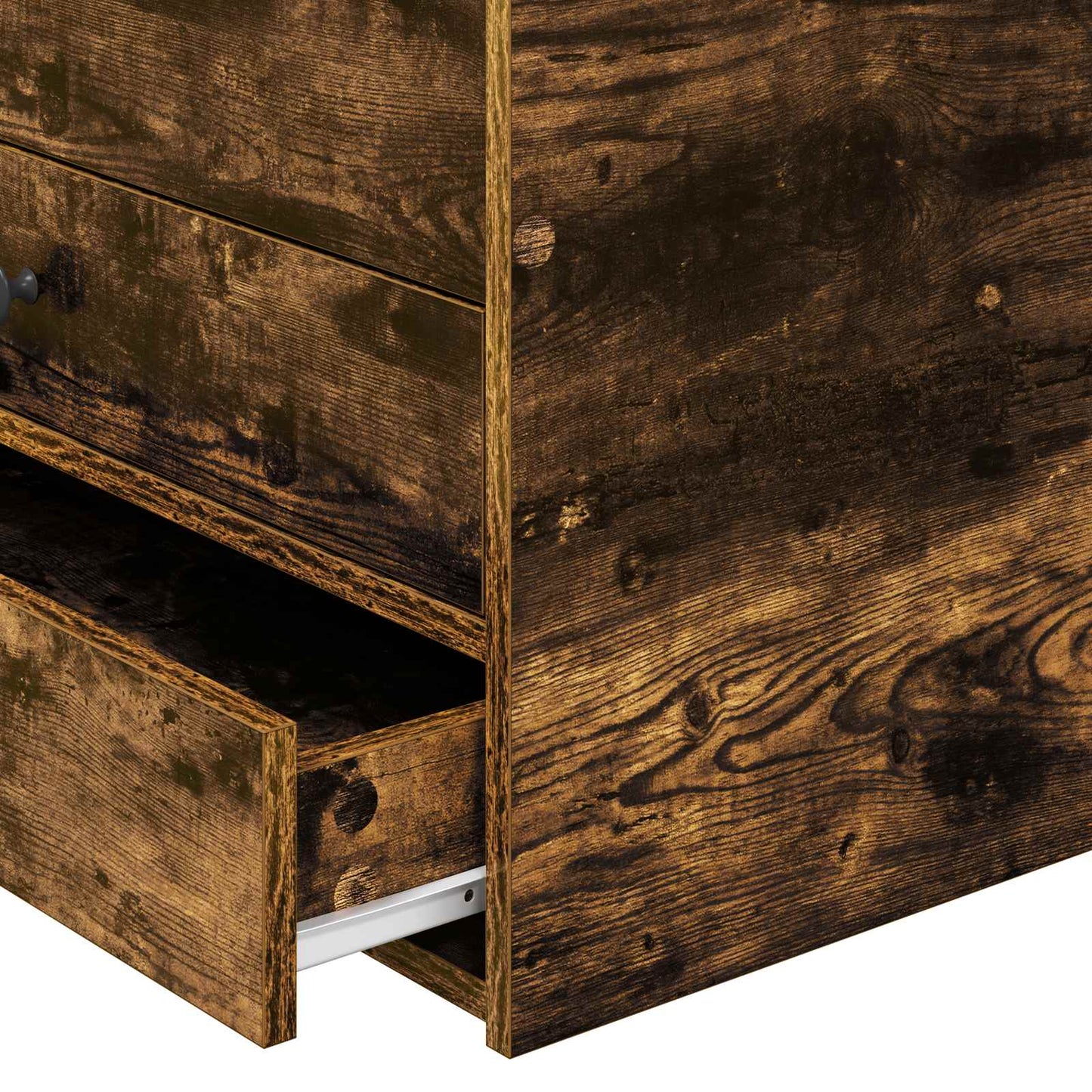 Daybed Manual Smoked Oak and Black 75 x 190 cm Engineered Wood