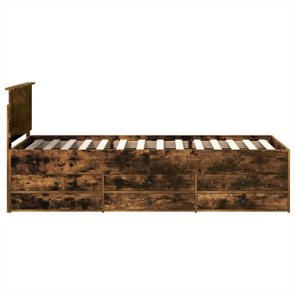 Daybed Manual Smoked Oak and Black 75 x 190 cm Engineered Wood
