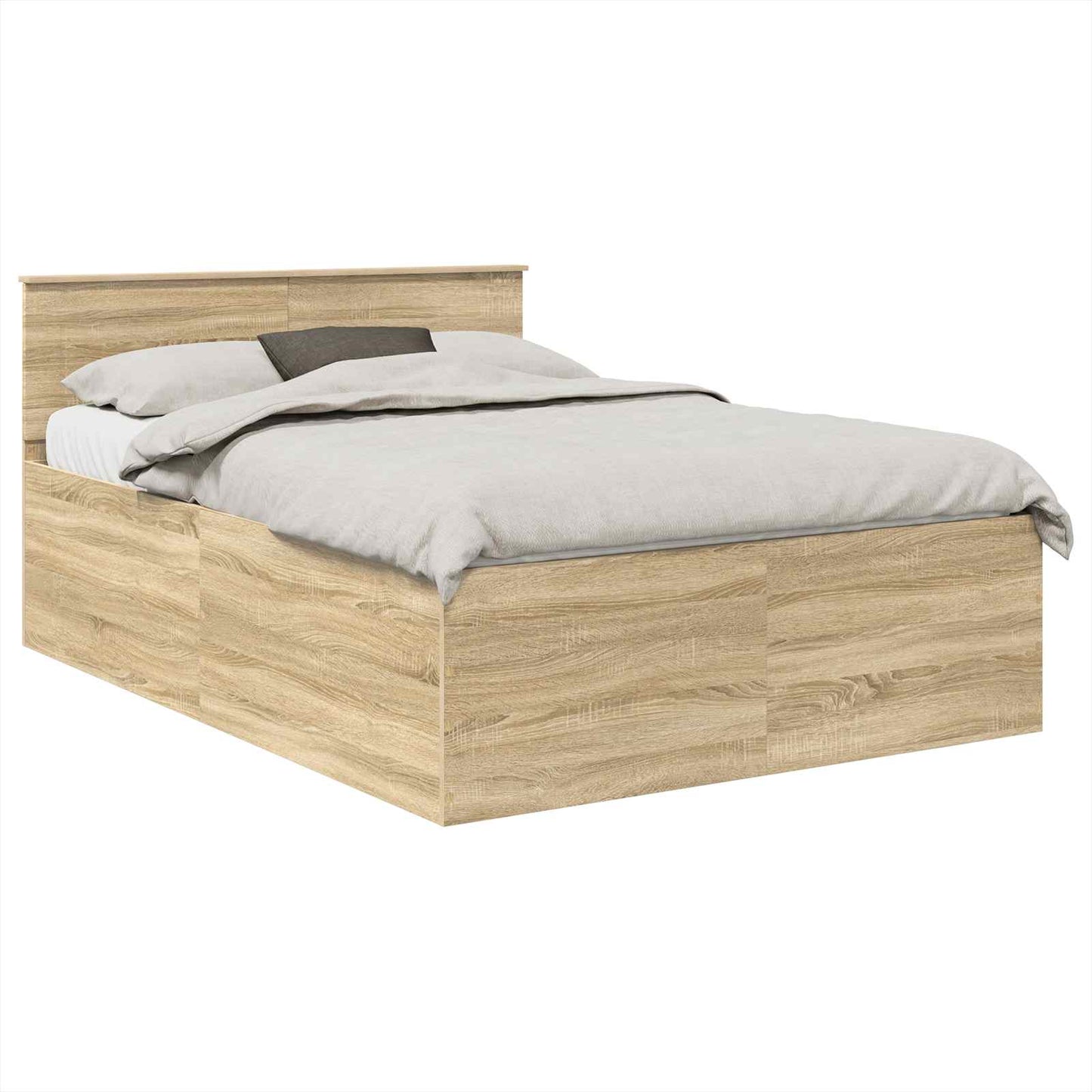 Bed Frame Sonoma Oak 150 x 200 cm Engineered Wood