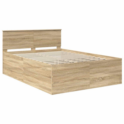 Bed Frame Sonoma Oak 150 x 200 cm Engineered Wood