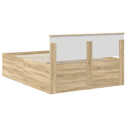 Bed Frame Sonoma Oak 150 x 200 cm Engineered Wood