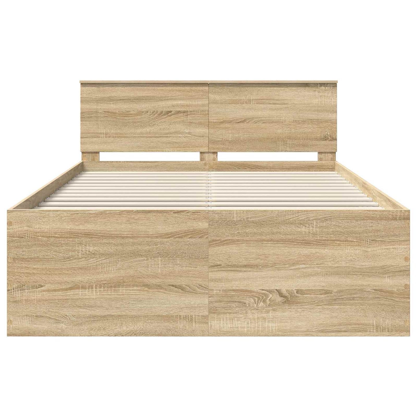 Bed Frame Sonoma Oak 150 x 200 cm Engineered Wood