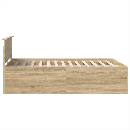Bed Frame Sonoma Oak 150 x 200 cm Engineered Wood