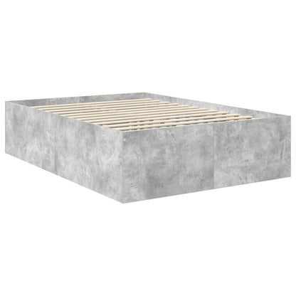 Bed Frame Concrete Grey 150 x 200 cm Engineered Wood