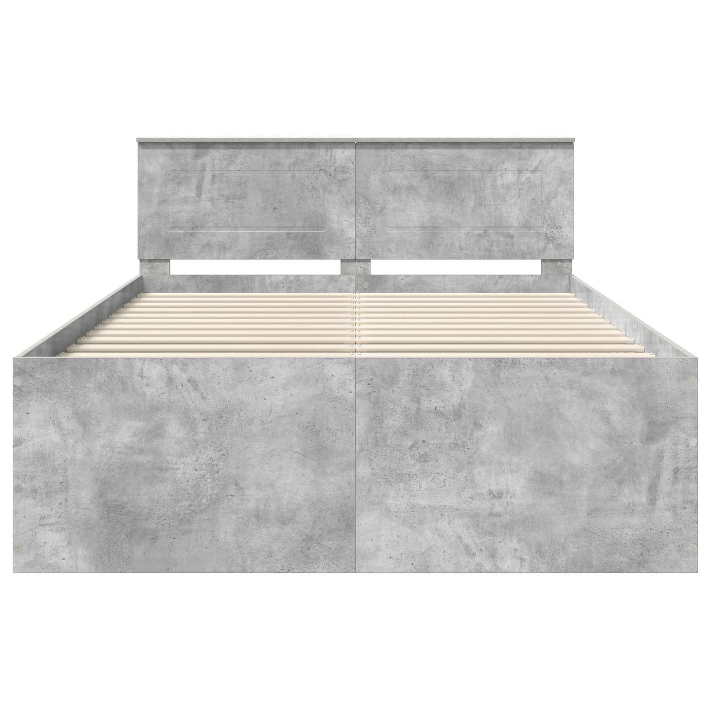 Bed Frame Concrete Grey 150 x 200 cm Engineered Wood