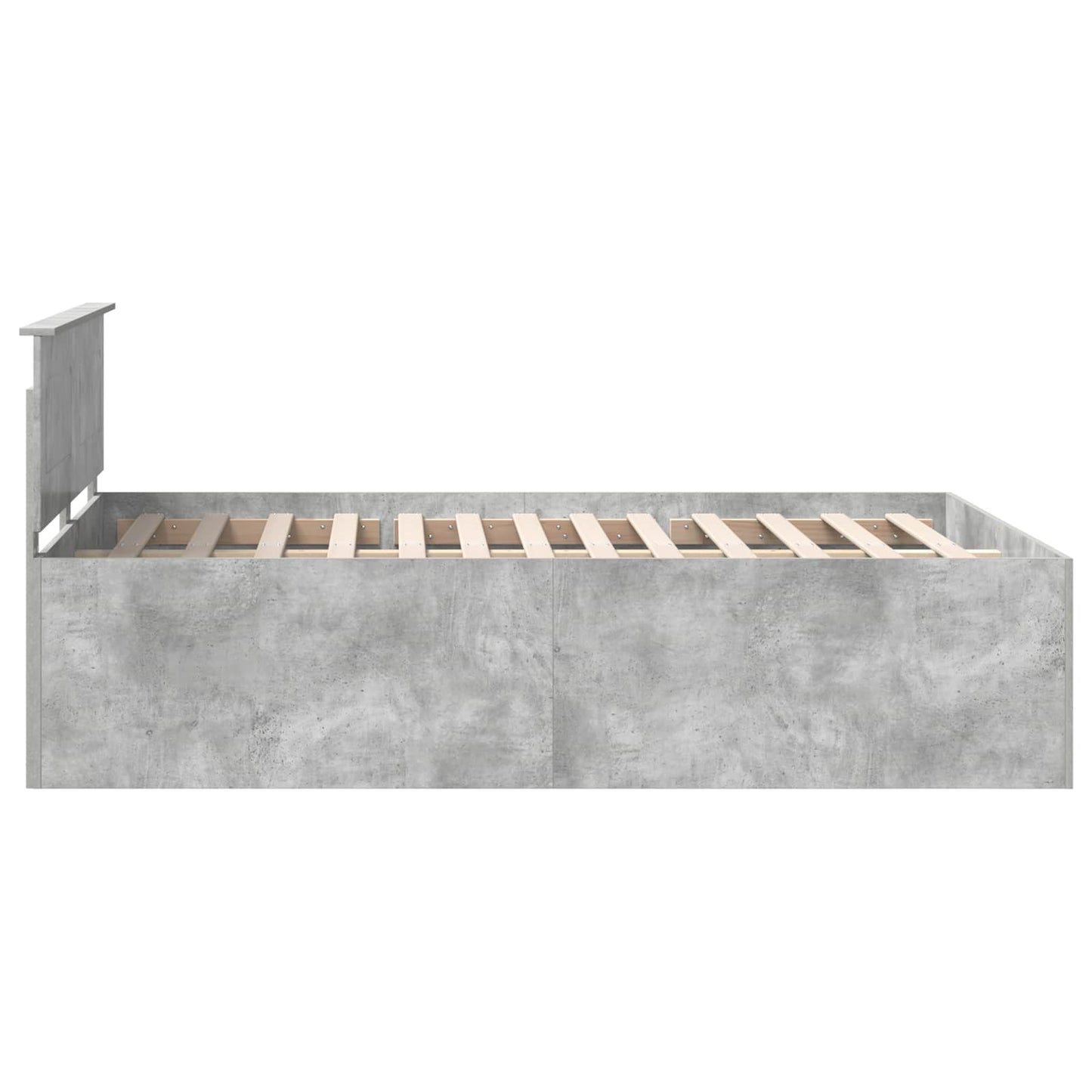 Bed Frame Concrete Grey 150 x 200 cm Engineered Wood