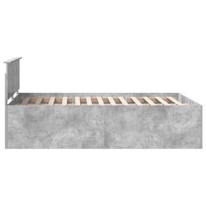 Bed Frame Concrete Grey 150 x 200 cm Engineered Wood