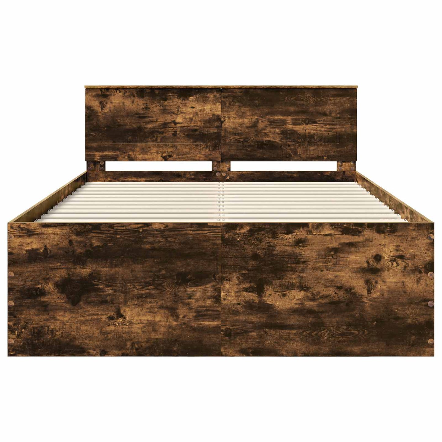 Bed Frame Smoked Oak 150 x 200 cm Engineered Wood