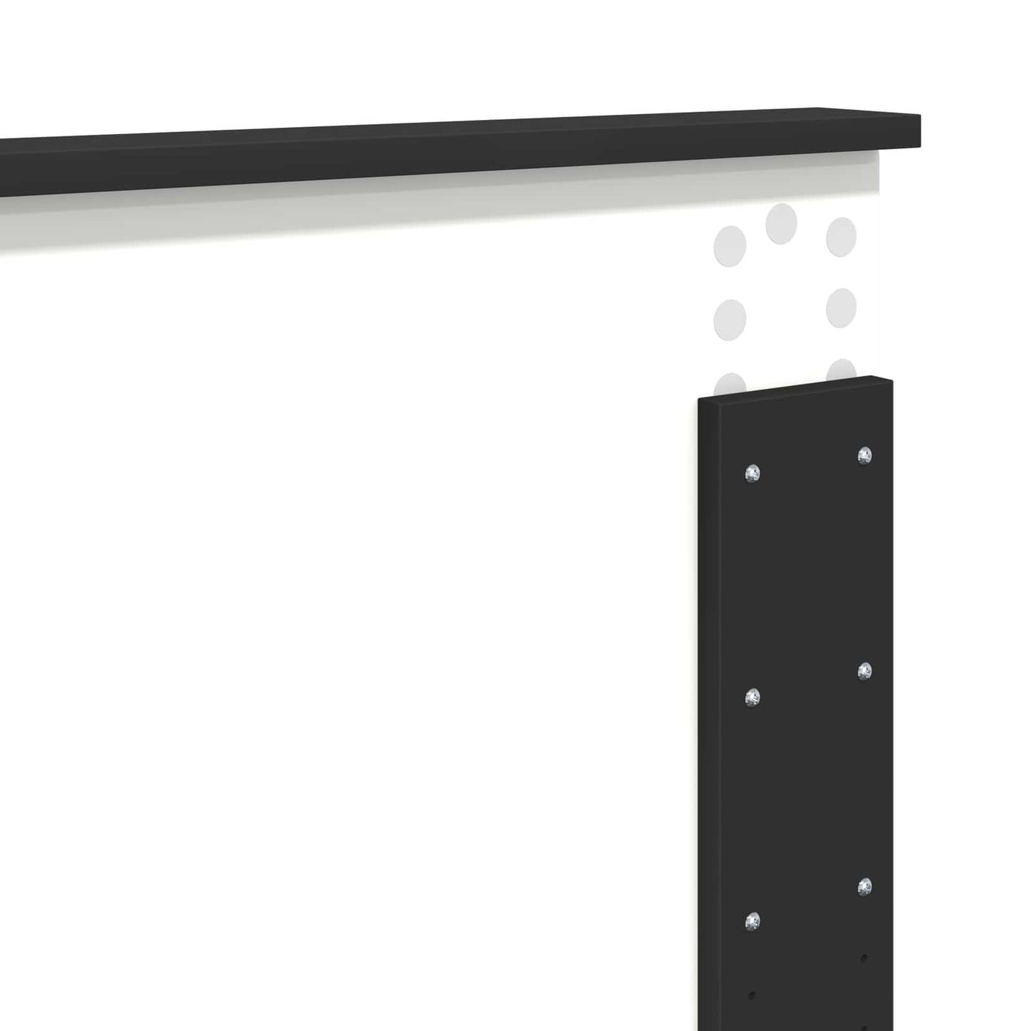 Bed Frame with Headboard Black 140 x 190 cm Engineered Wood
