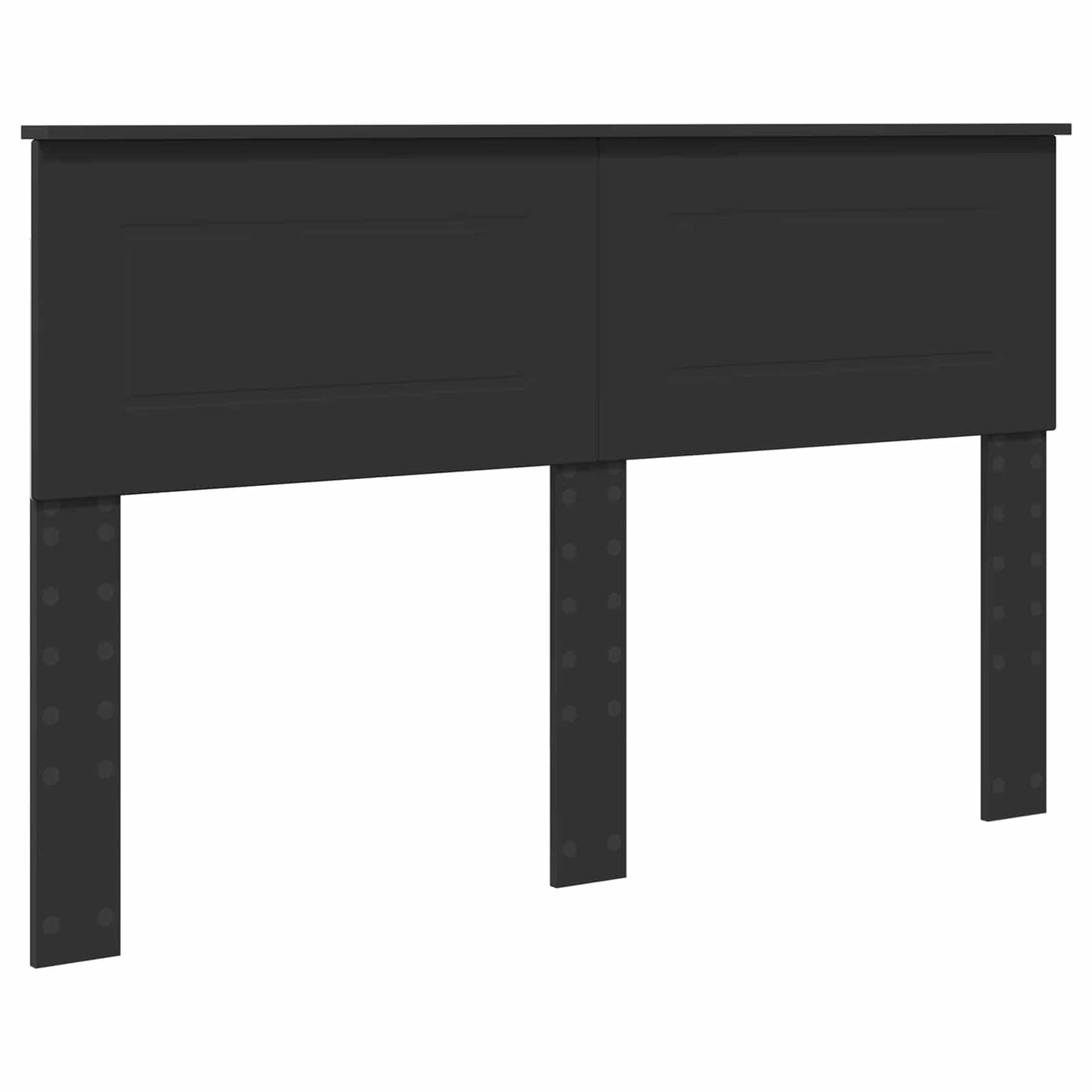 Bed Frame with Headboard Black 140 x 190 cm Engineered Wood