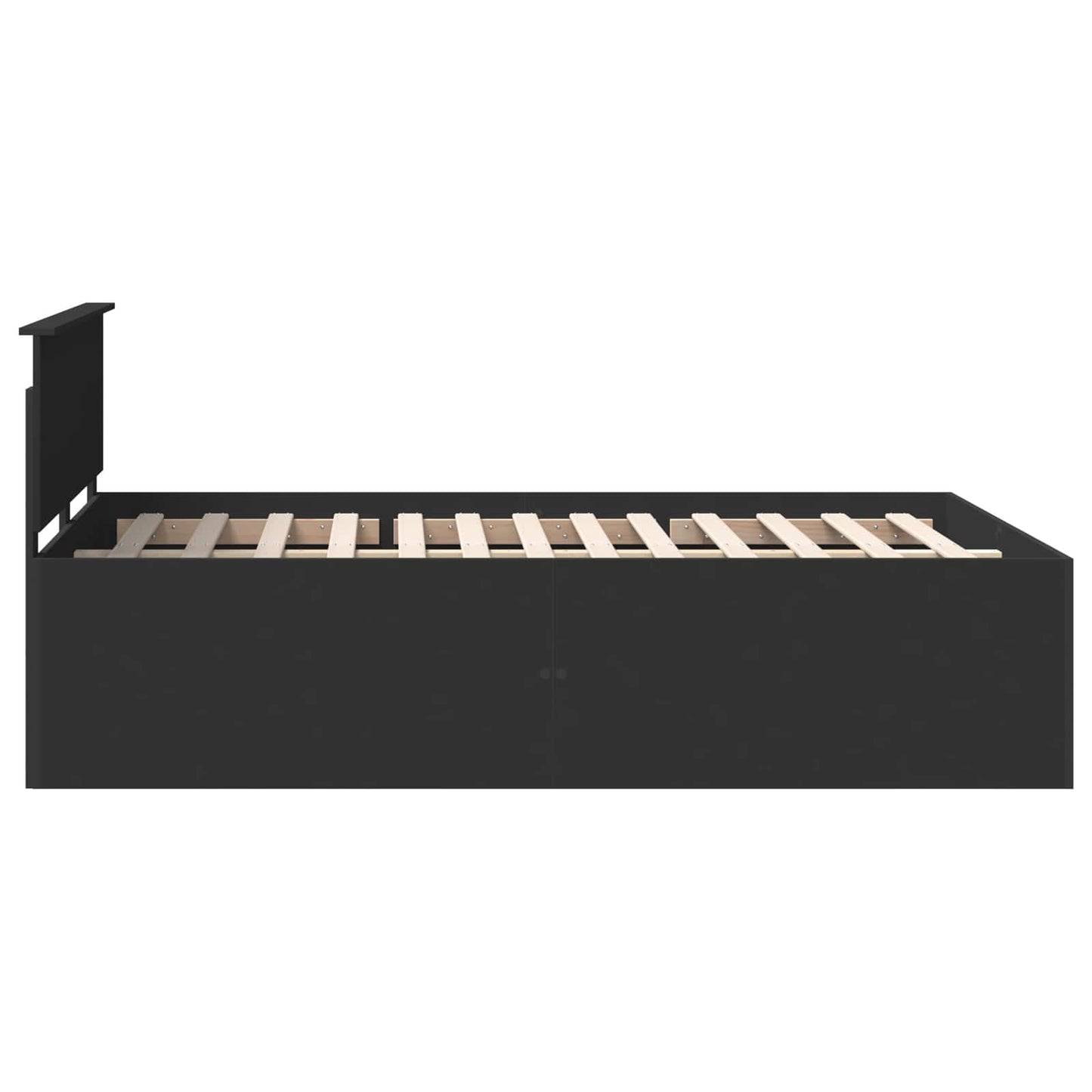 Bed Frame with Headboard Black 140 x 190 cm Engineered Wood