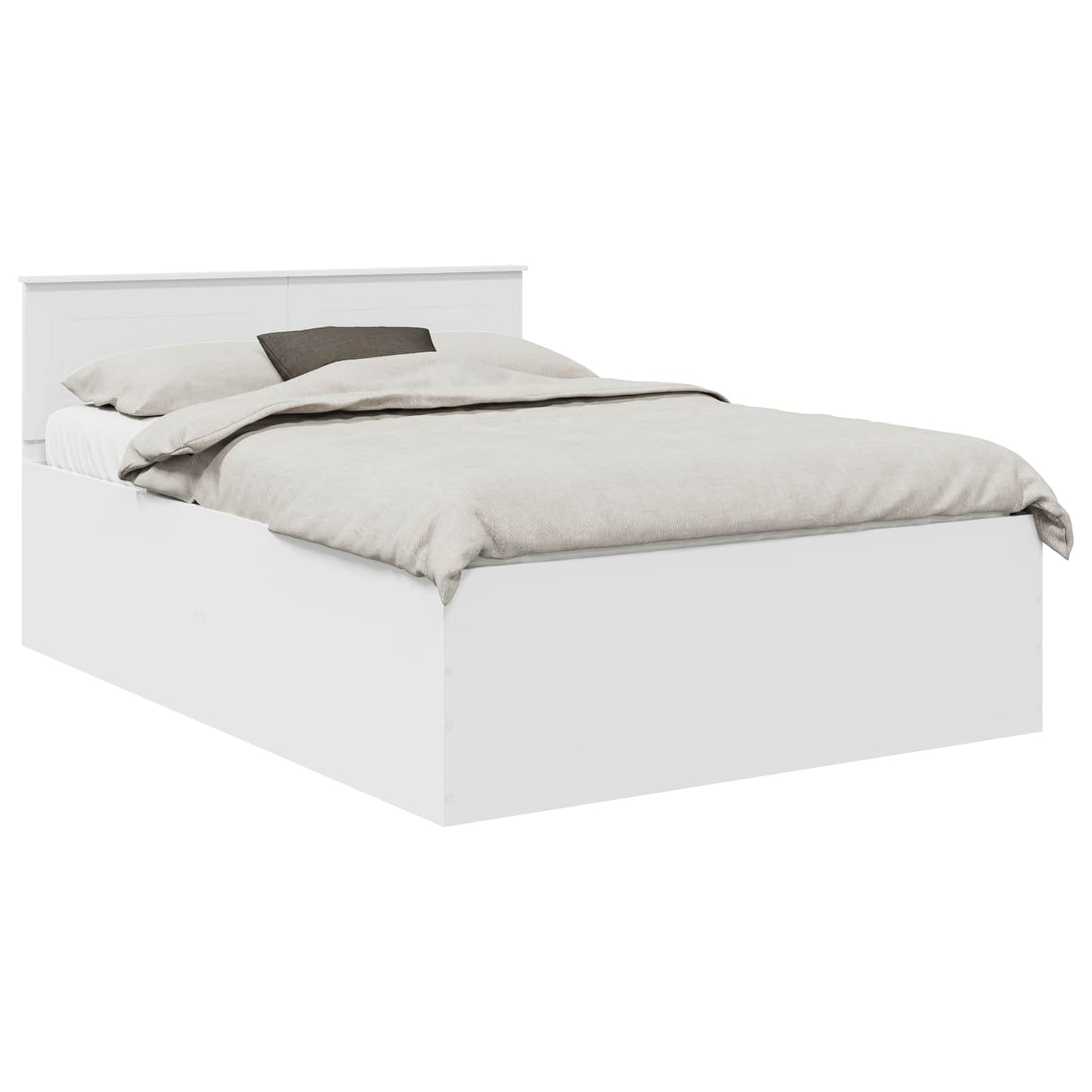 Bed Frame with Headboard White 140 x 200 cm Engineered Wood