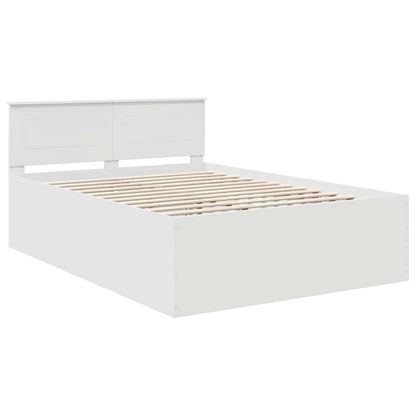 Bed Frame with Headboard White 140 x 200 cm Engineered Wood