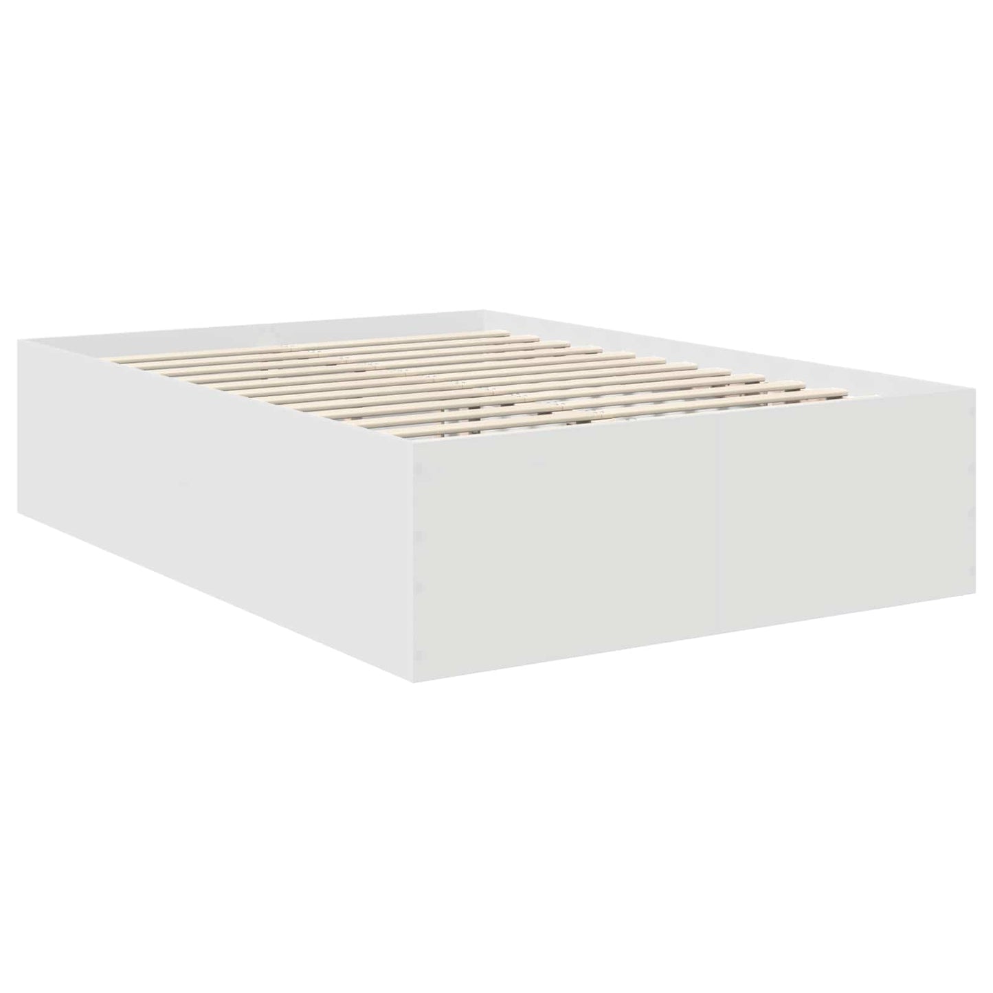 Bed Frame with Headboard White 140 x 200 cm Engineered Wood