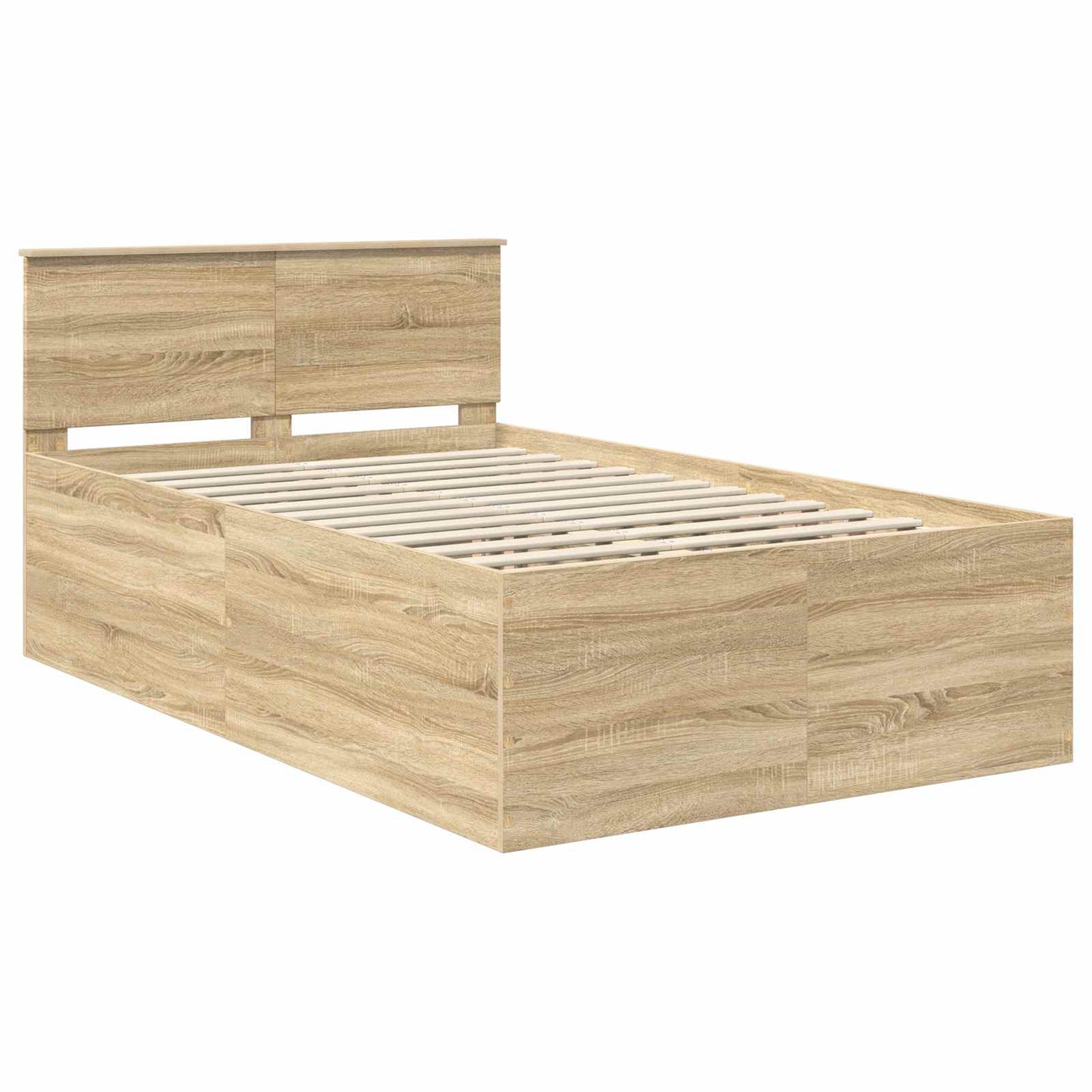Bed Frame Sonoma Oak 120 x 190 cm Engineered Wood