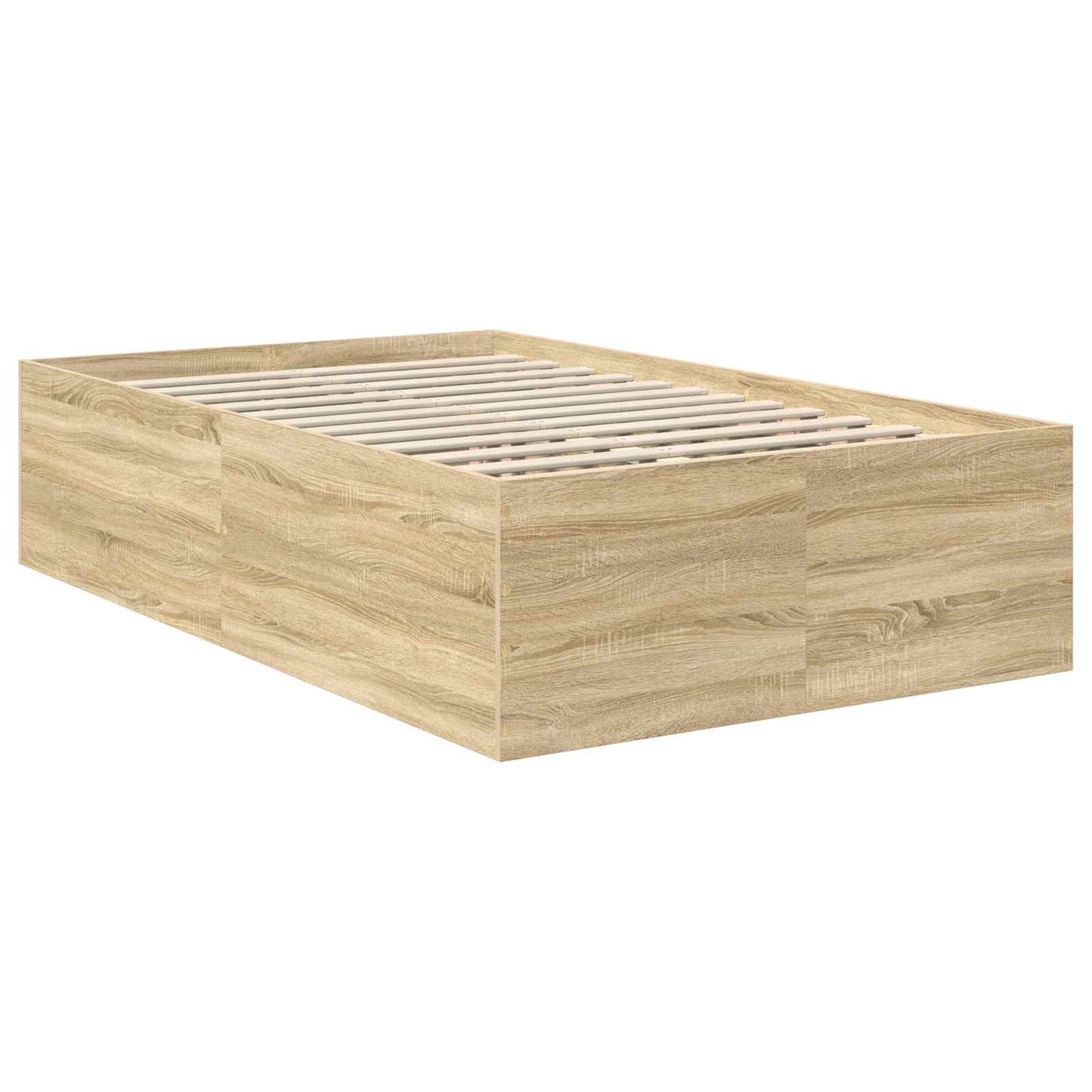 Bed Frame Sonoma Oak 120 x 190 cm Engineered Wood