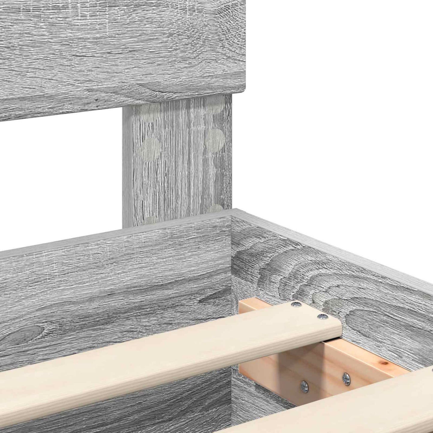 Bed Frame Grey Sonoma 120 x 190 cm Engineered Wood