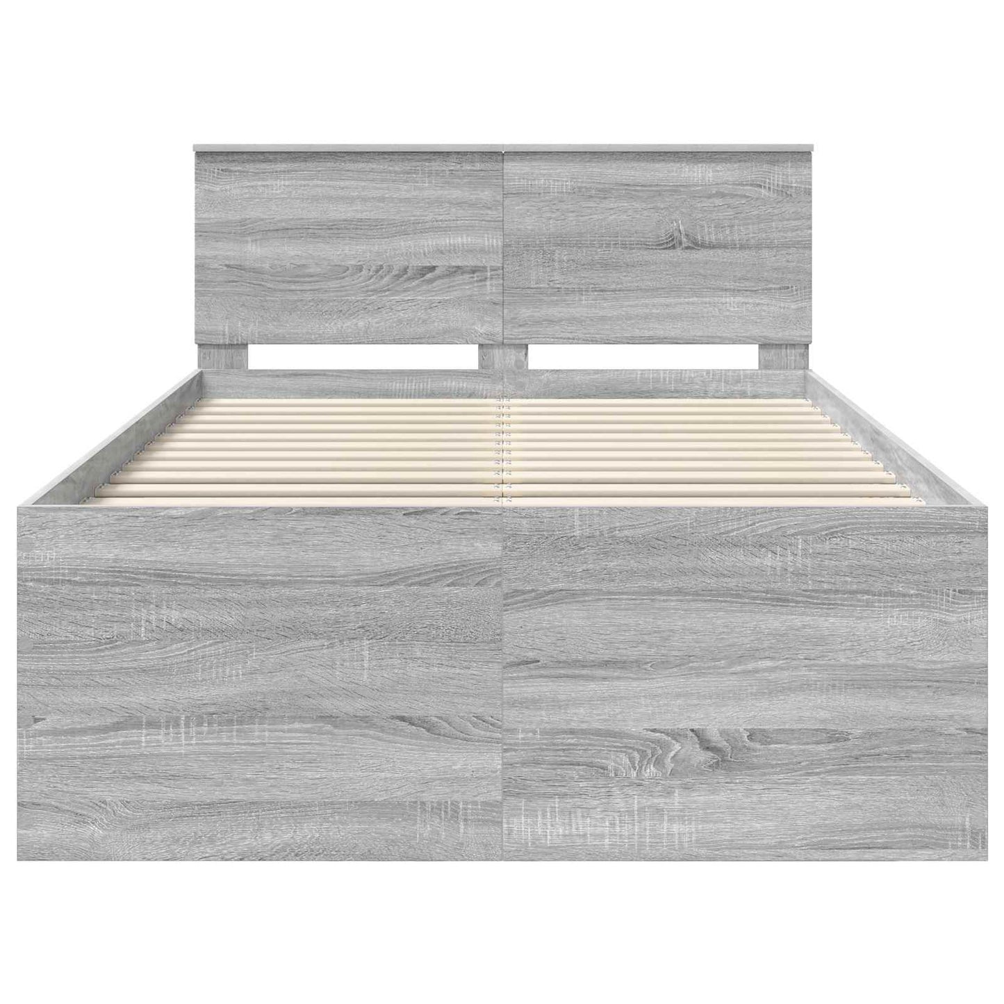 Bed Frame Grey Sonoma 120 x 190 cm Engineered Wood