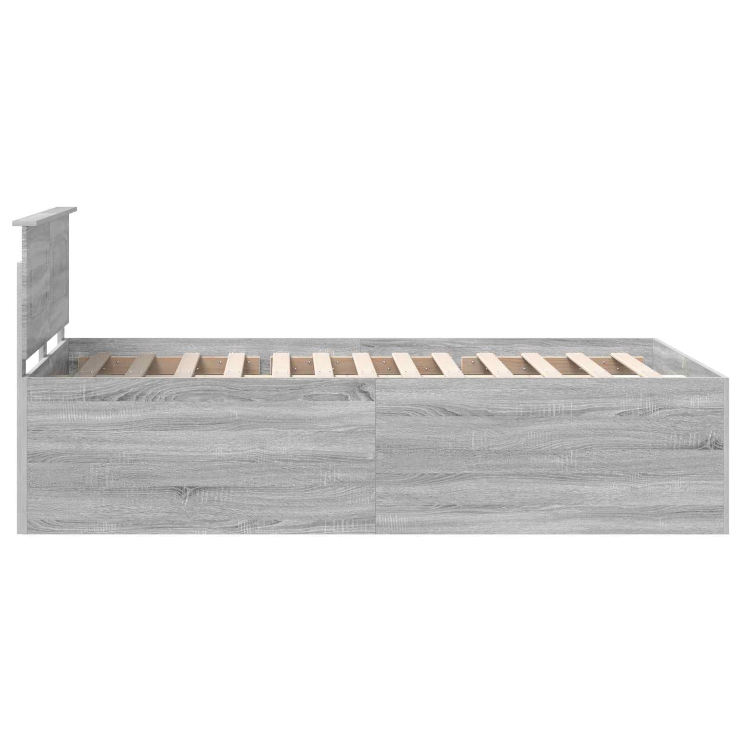 Bed Frame Grey Sonoma 120 x 190 cm Engineered Wood