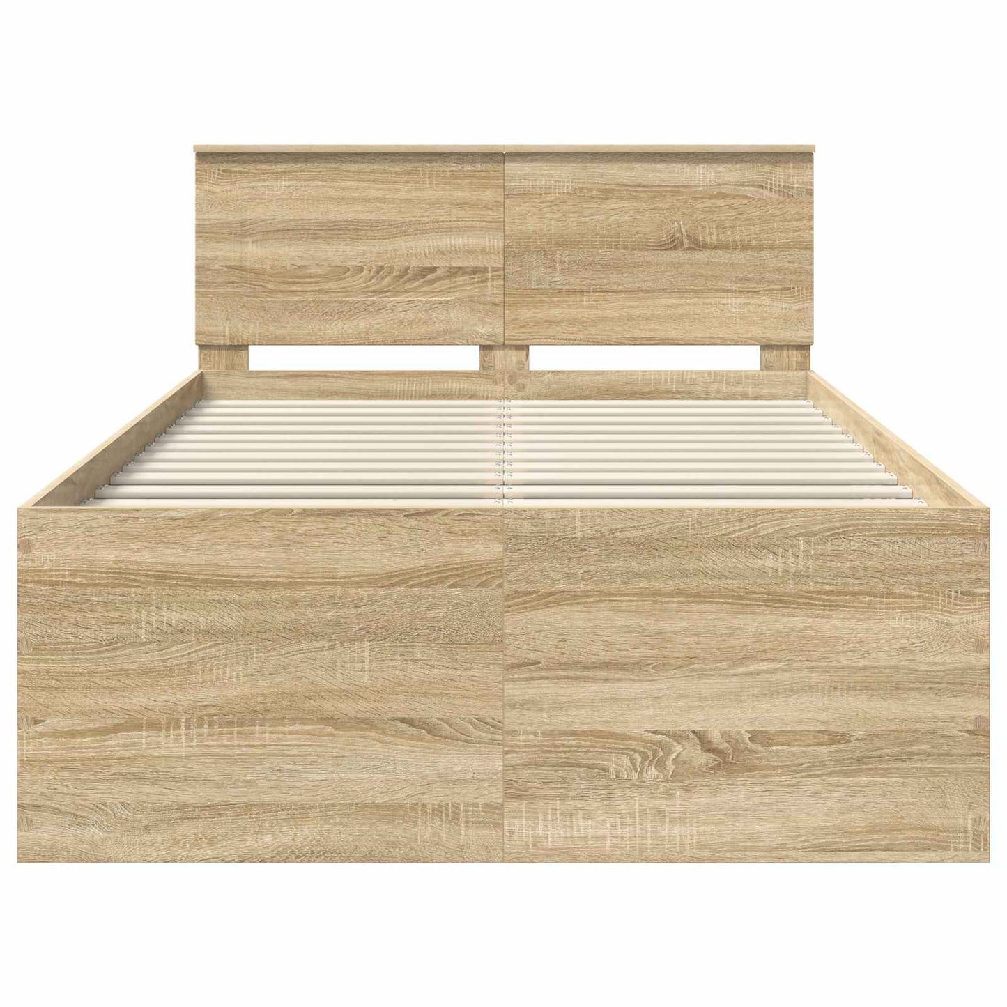 Bed Frame Sonoma Oak 120 x 200 cm Engineered Wood