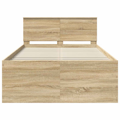 Bed Frame Sonoma Oak 120 x 200 cm Engineered Wood