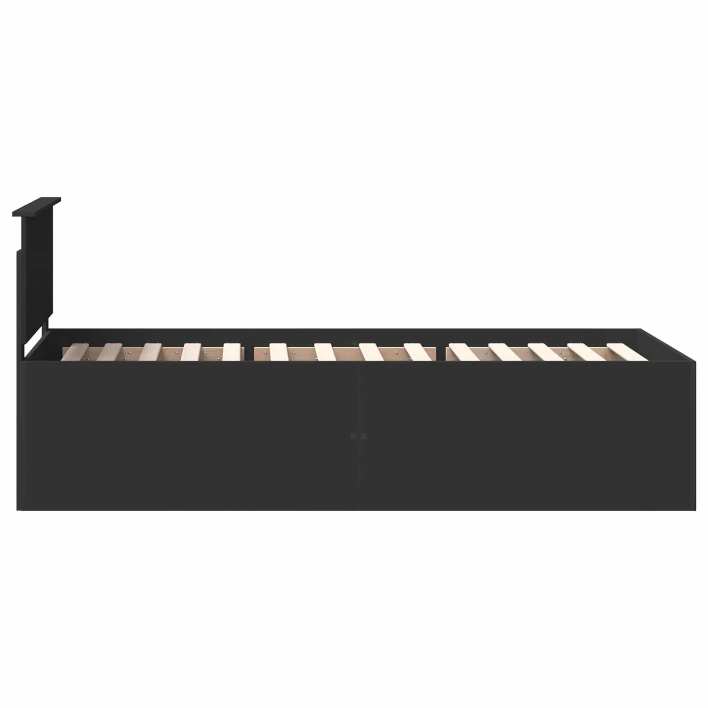 Bed Frame with Headboard Black 120 x 200 cm Engineered Wood
