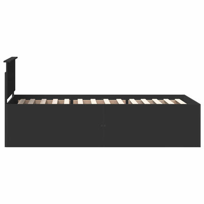 Bed Frame with Headboard Black 120 x 200 cm Engineered Wood