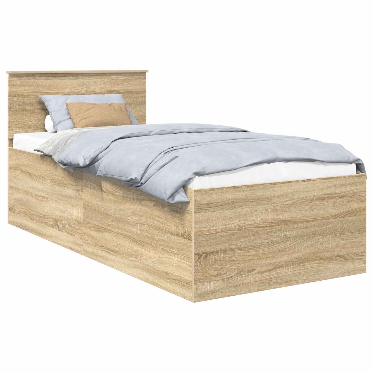 Bed Frame Sonoma Oak 120 x 200 cm Engineered Wood
