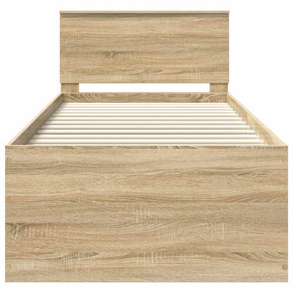 Bed Frame Sonoma Oak 120 x 200 cm Engineered Wood