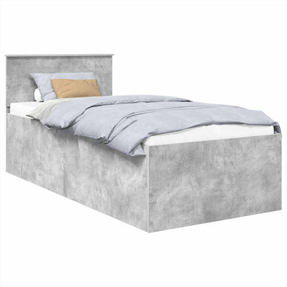 Bed Frame Concrete Grey 120 x 200 cm Engineered Wood