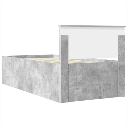 Bed Frame Concrete Grey 120 x 200 cm Engineered Wood