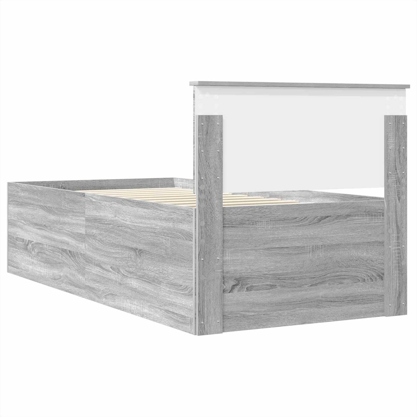 Bed Frame Grey Sonoma 120 x 200 cm Engineered Wood