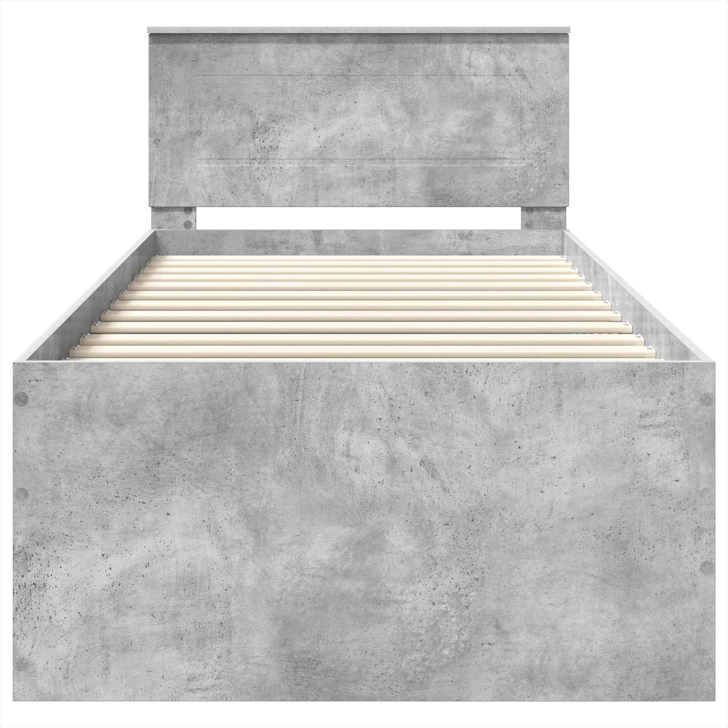 Bed Frame Concrete Grey 90 x 190 cm Engineered Wood