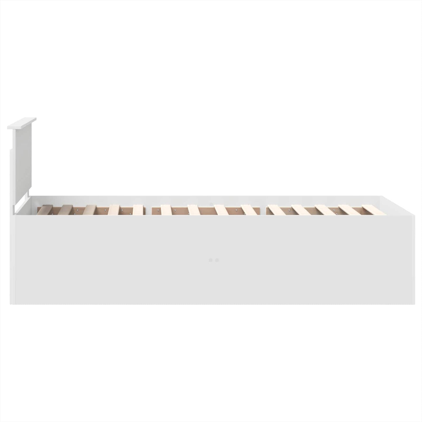 Bed Frame with Headboard White 75 x 190 cm Engineered Wood