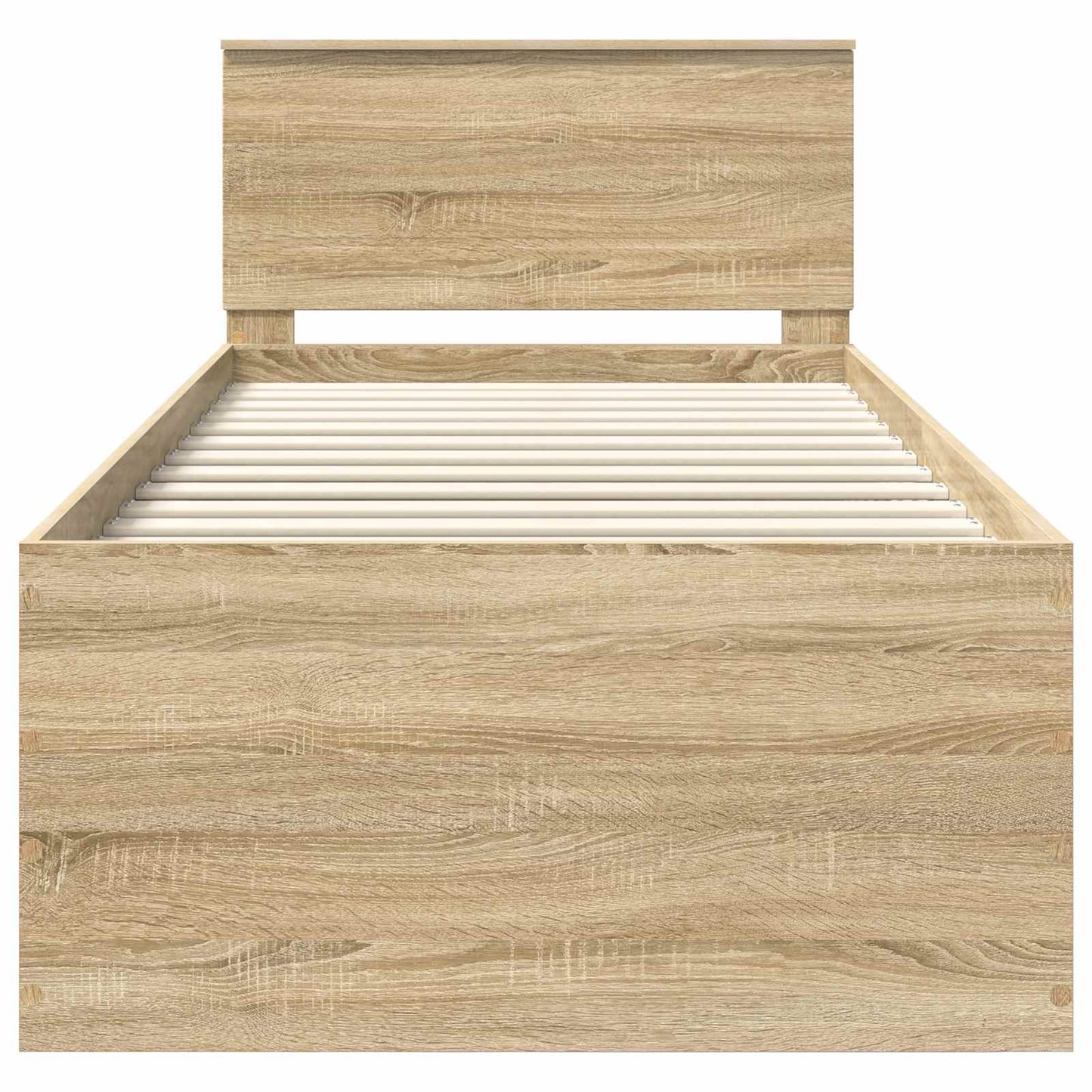 Bed Frame with Headboard Sonoma Oak 75 x 190 cm Engineered Wood