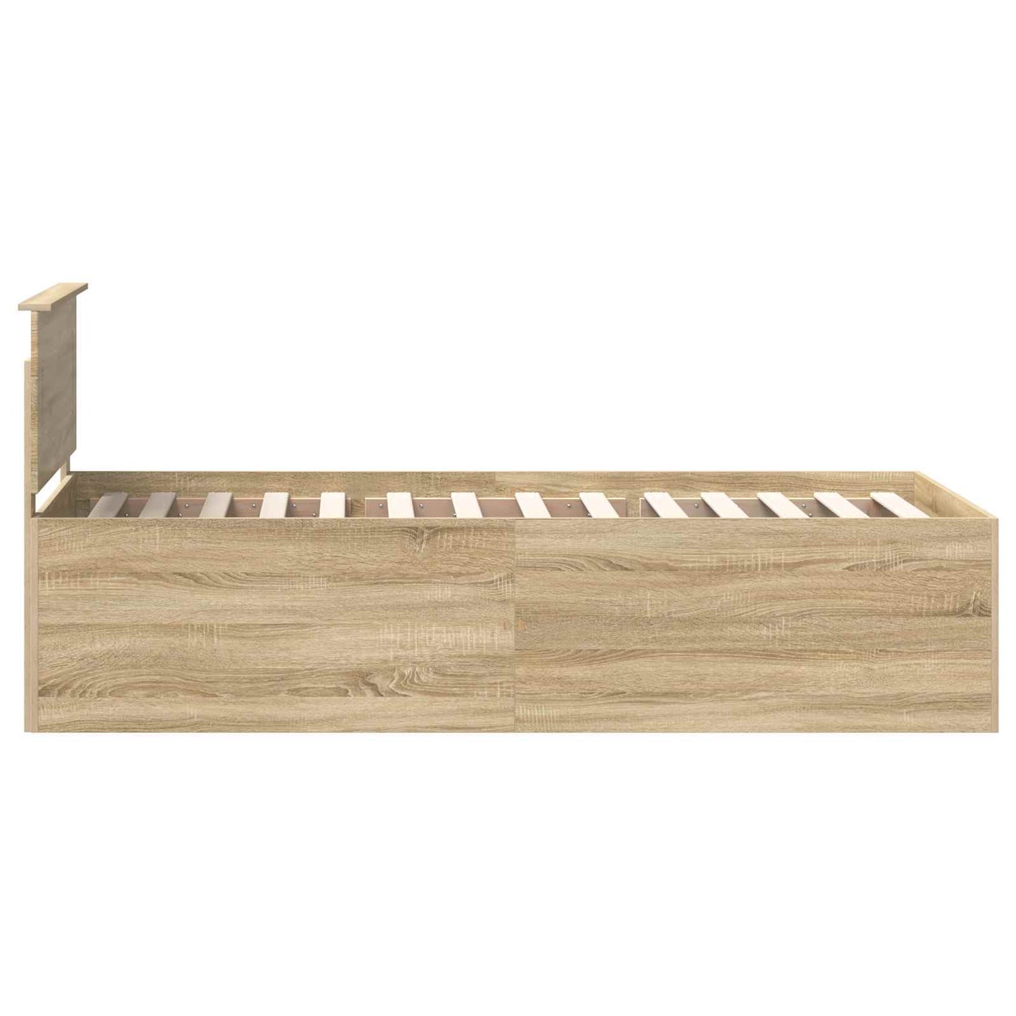 Bed Frame with Headboard Sonoma Oak 75 x 190 cm Engineered Wood