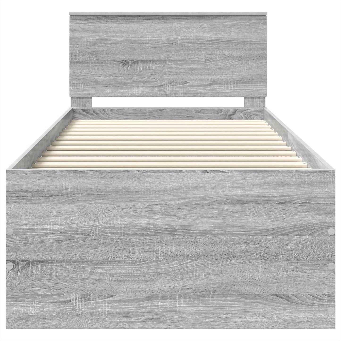 Bed Frame Grey Sonoma 75 x 190 cm Engineered Wood
