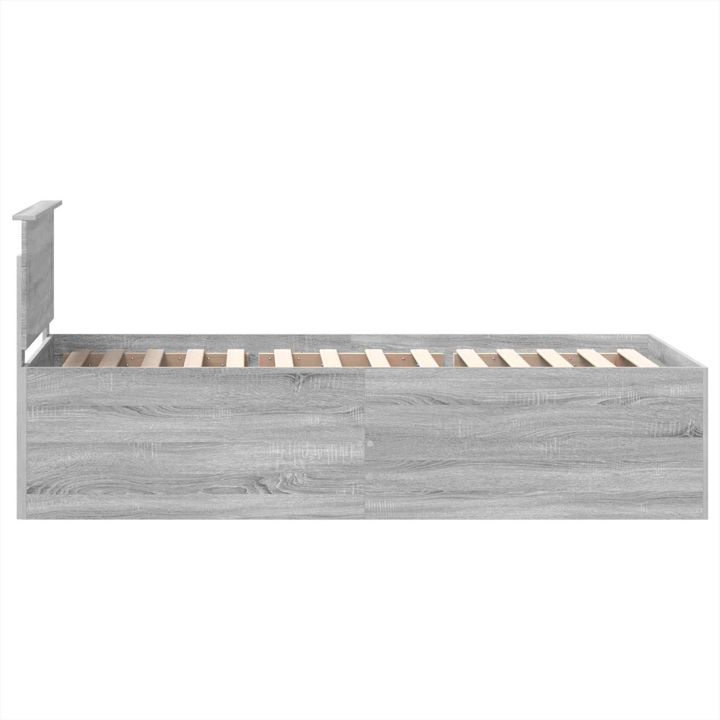 Bed Frame Grey Sonoma 75 x 190 cm Engineered Wood