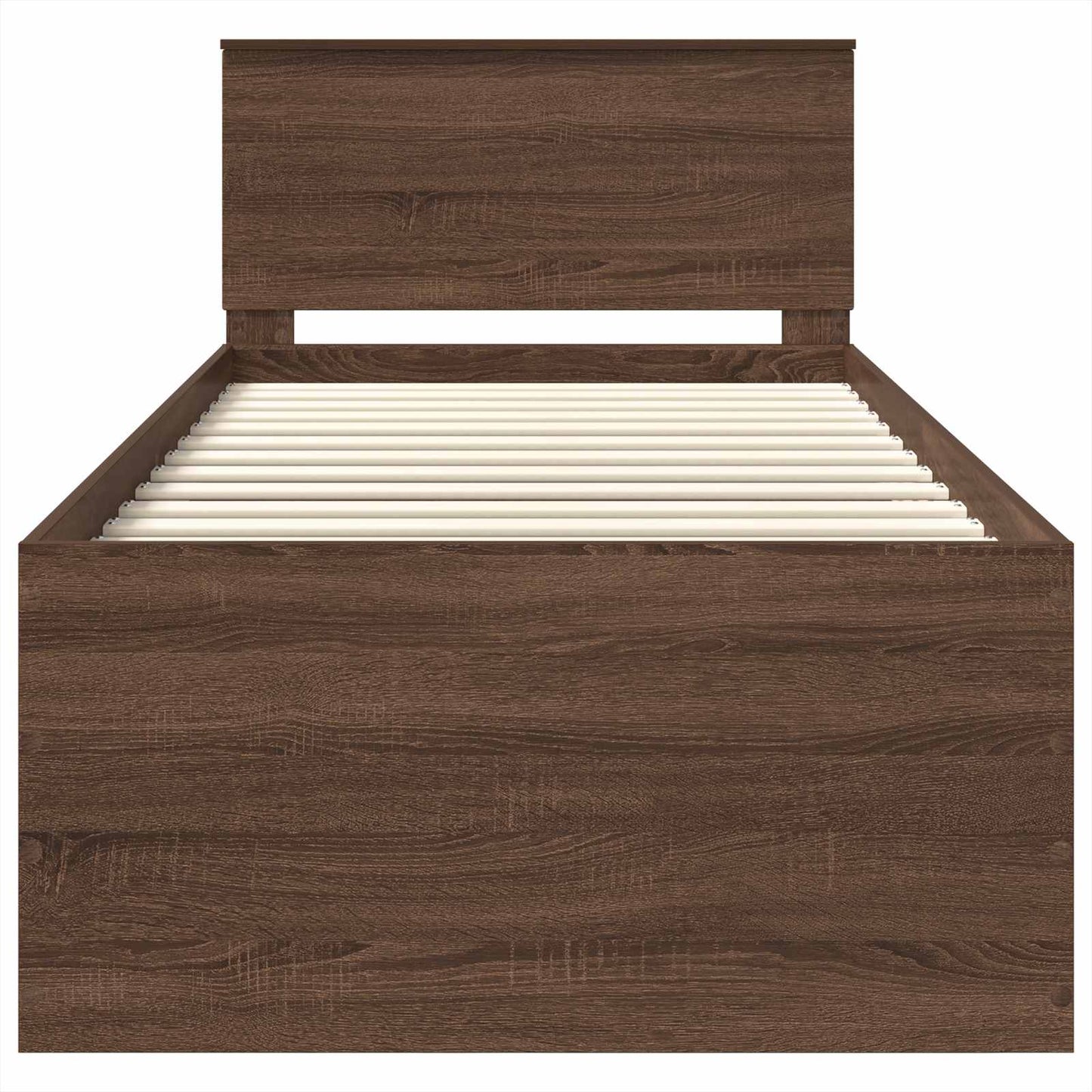 Bed Frame with Headboard Brown Oak 75 x 190 cm Engineered Wood