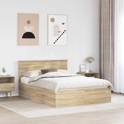 Bed Frame Sonoma Oak 150 x 200 cm Engineered Wood