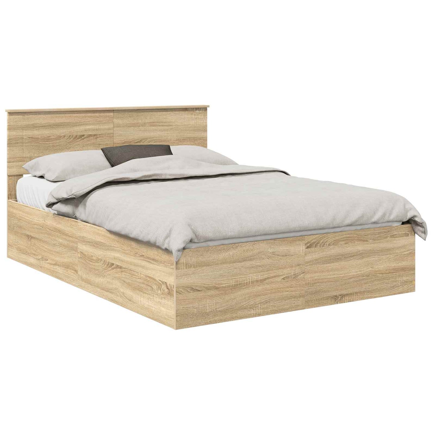 Bed Frame Sonoma Oak 150 x 200 cm Engineered Wood