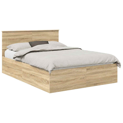 Bed Frame Sonoma Oak 150 x 200 cm Engineered Wood