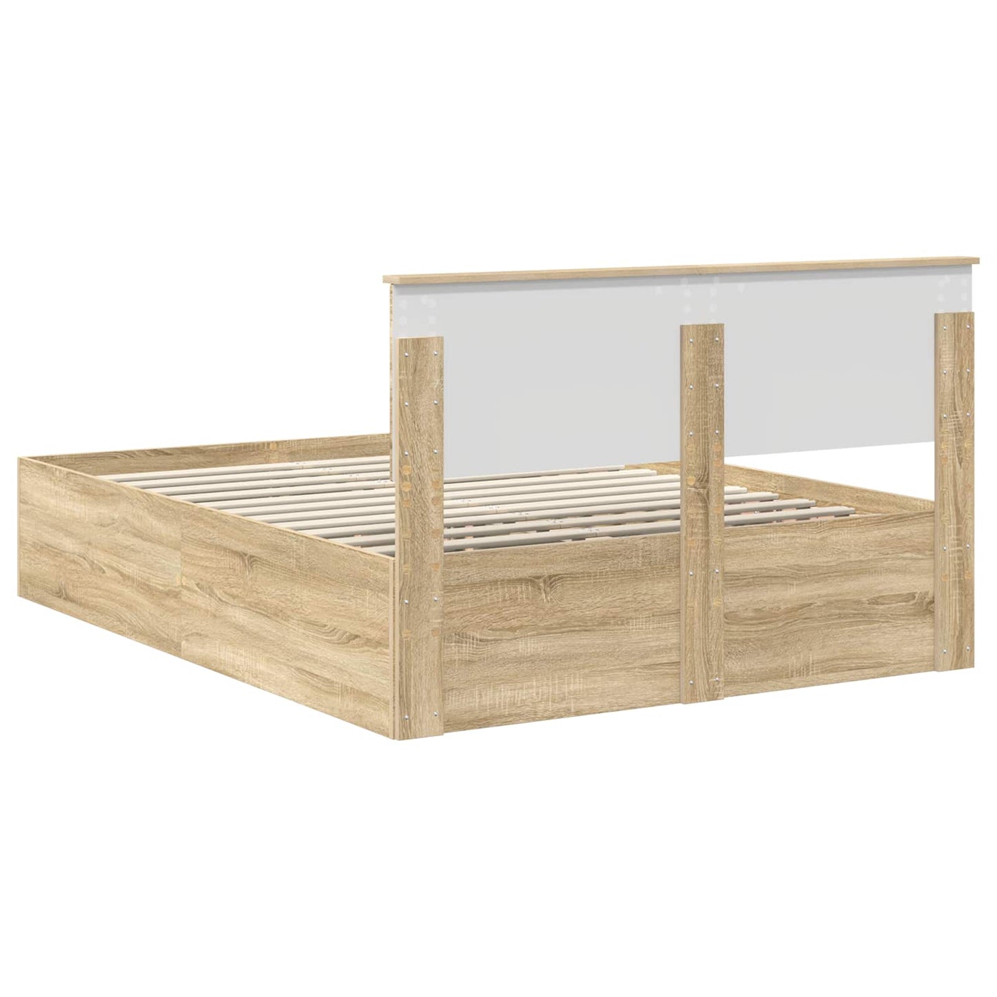 Bed Frame Sonoma Oak 150 x 200 cm Engineered Wood