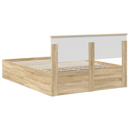 Bed Frame Sonoma Oak 150 x 200 cm Engineered Wood