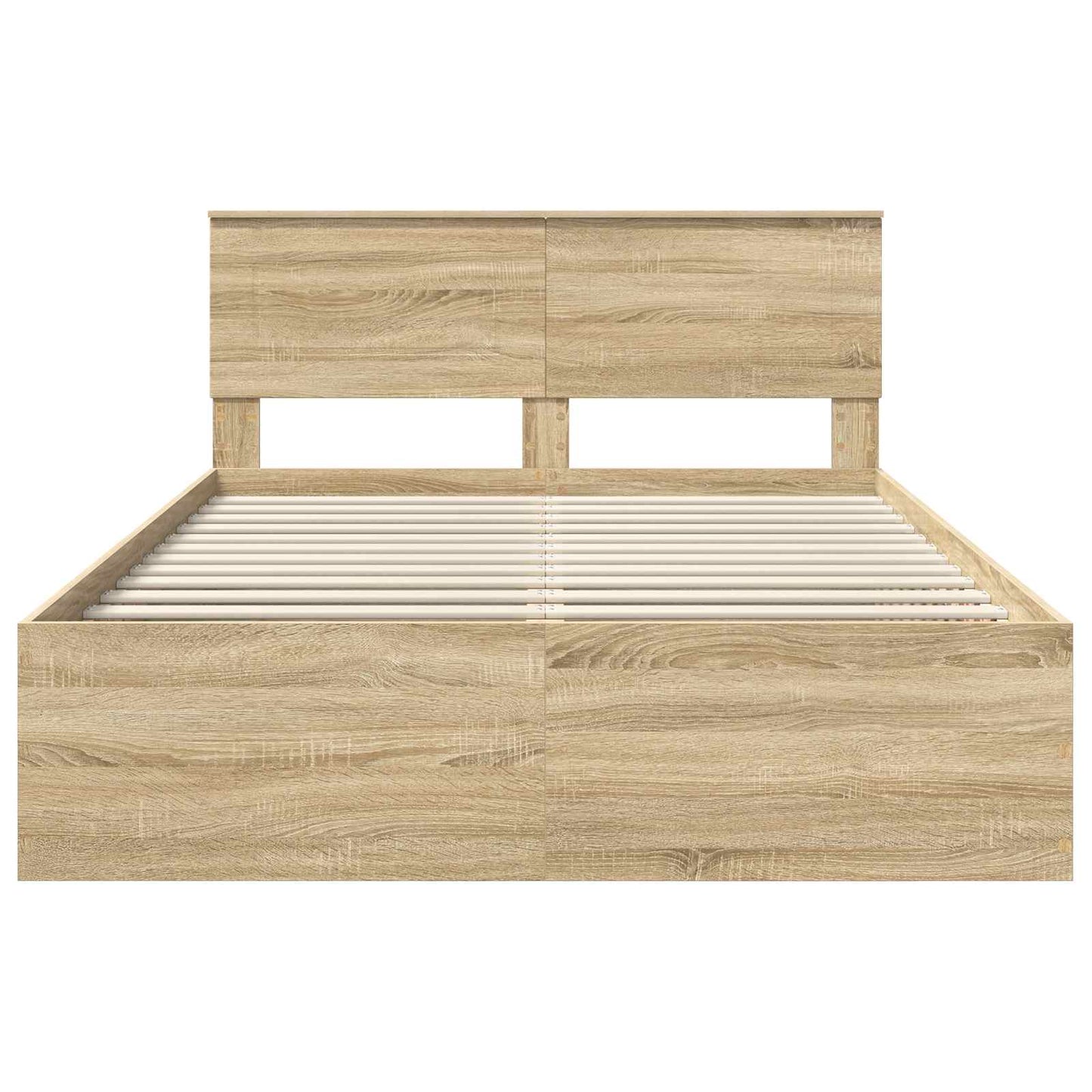 Bed Frame Sonoma Oak 150 x 200 cm Engineered Wood