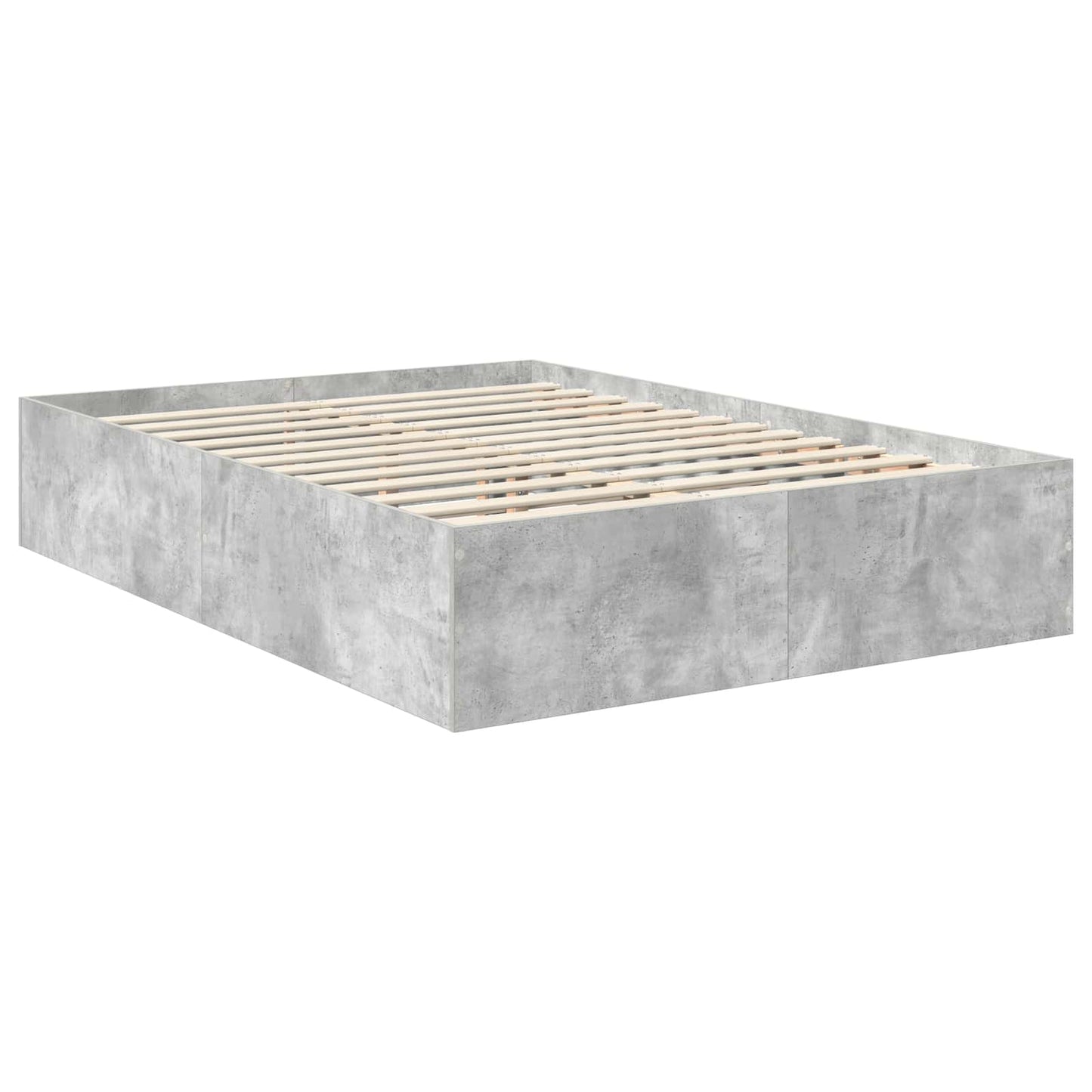 Bed Frame Concrete Grey 150 x 200 cm Engineered Wood