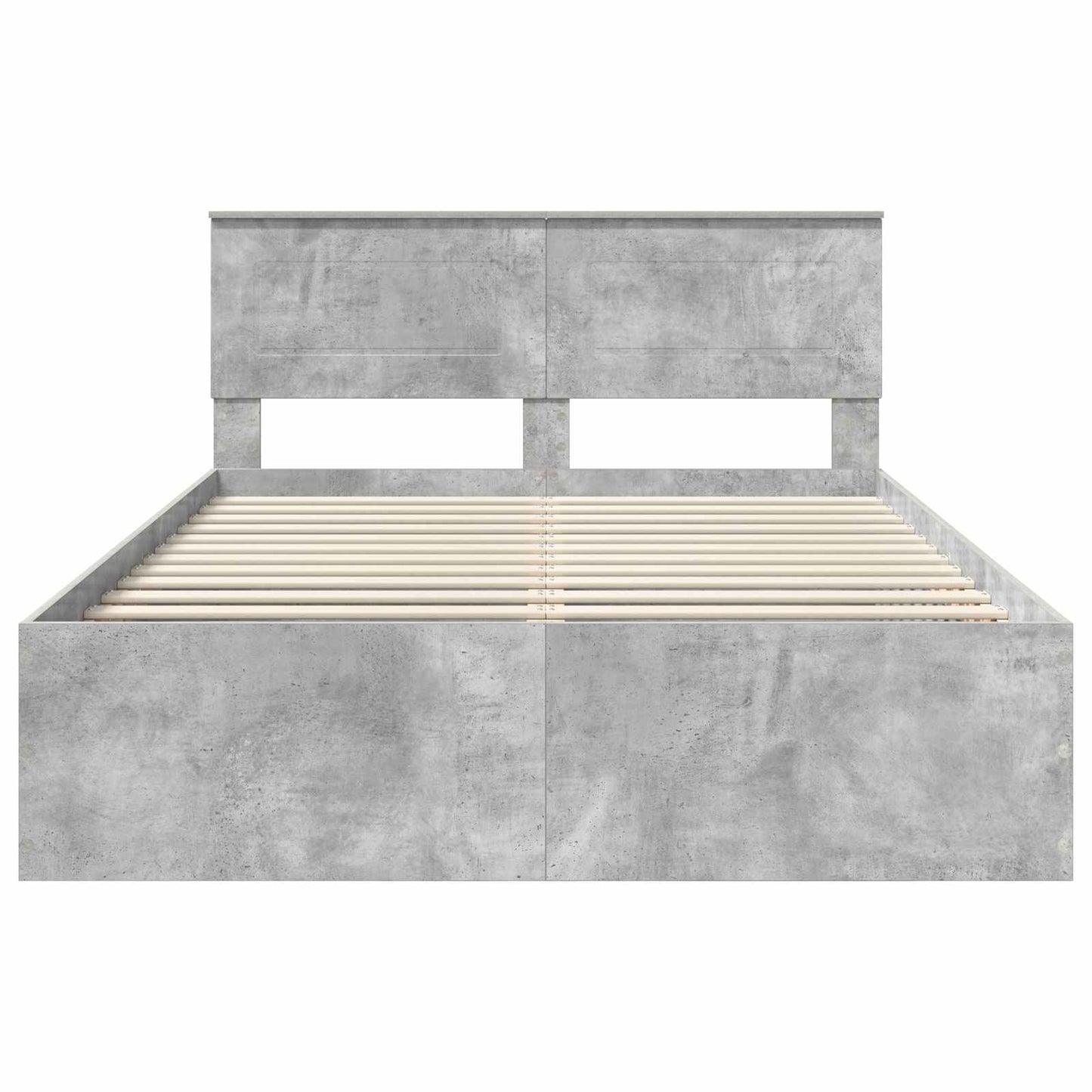 Bed Frame Concrete Grey 150 x 200 cm Engineered Wood