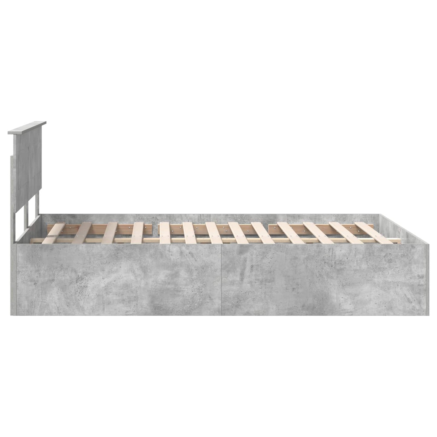 Bed Frame Concrete Grey 150 x 200 cm Engineered Wood